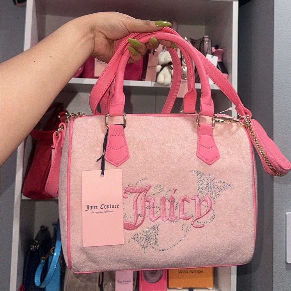 Juicy Couture Pink Satchel with Gold Accents